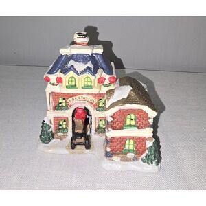 Cobblestone‎ Corners Windham Heights Fire Station Christmas Village 2004 Vintage